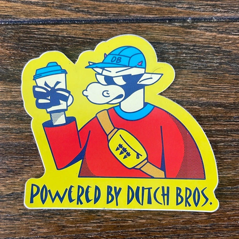 Dutch Bros Sticker - Powered by Dutch Bros